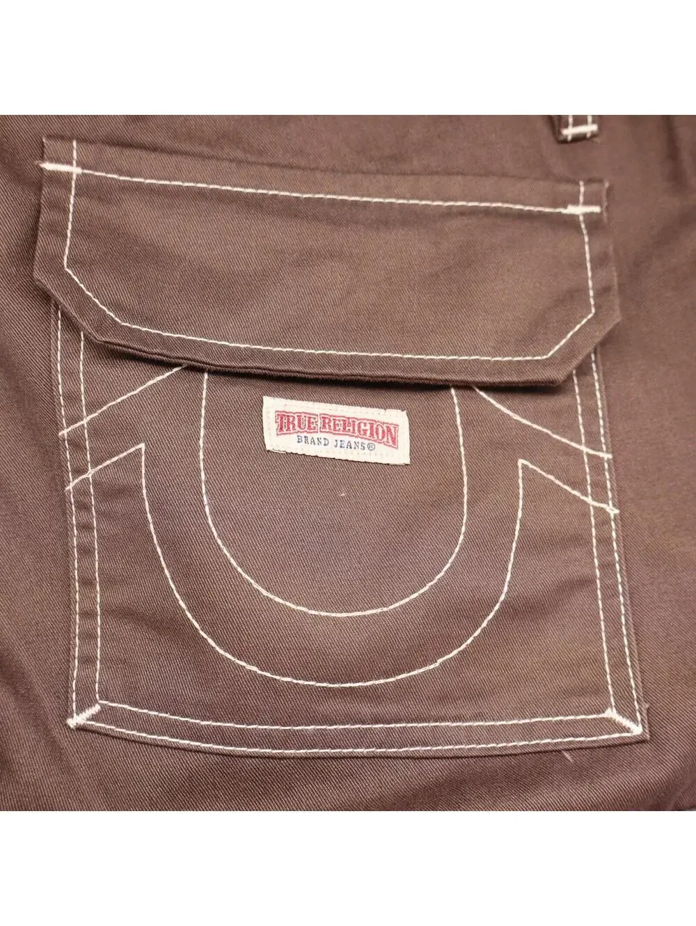 True Religion Brand Jeans Men sz 32 Baggy Cargo Pant Bracken